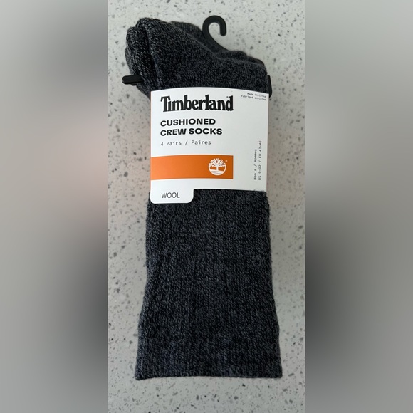 TIMBERLAND Crew Wool Mens Socks ( 4pk  ) - Picture 1 of 4